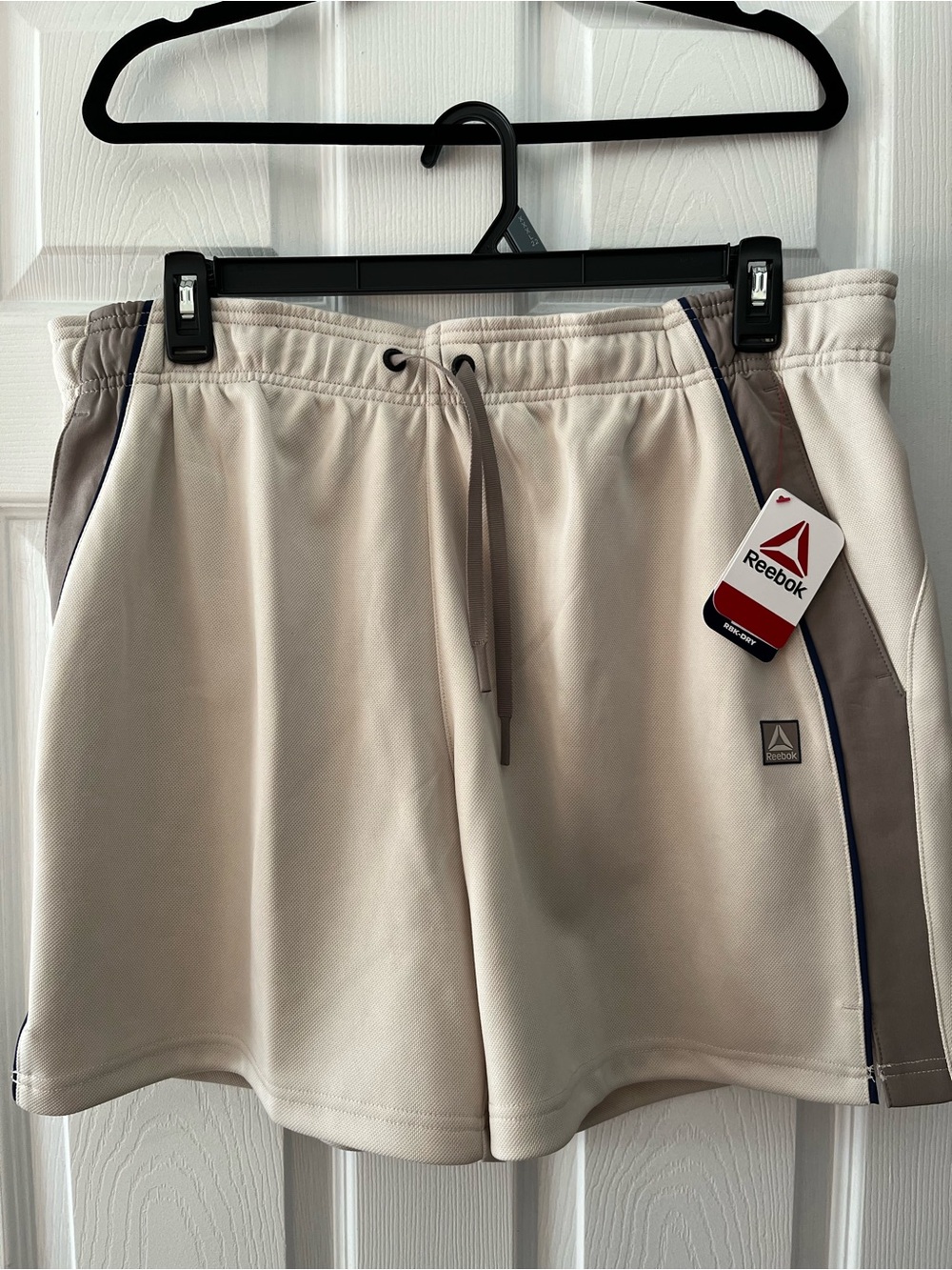 Reebok Pumice Stone Athletic Shorts with Navy Trim